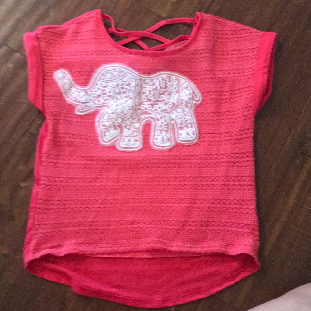 So‎ cute girls Pinky Elephant shirt 7/8 Soft